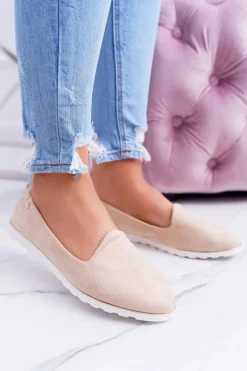 Vices | Beżowe Zamszowe Baleriny Imany