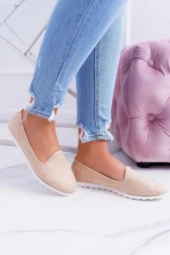 Vices | Beżowe Zamszowe Baleriny Imany