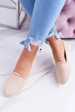 Vices | Beżowe Zamszowe Baleriny Imany