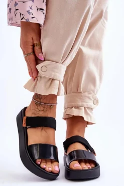 Wegańskie Klapki Na Rzep ZAXY HH285282 Czarne