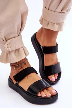 Wegańskie Klapki Na Rzep ZAXY HH285282 Czarne