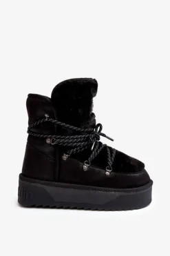 Wegańskie Śniegowce Na Platformie Wodoodporne D.Franklin DFSH371008 Czarne