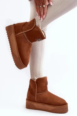 Wegańskie Śniegowce Na Platformie D.Franklin DFSH371004 Brązowe