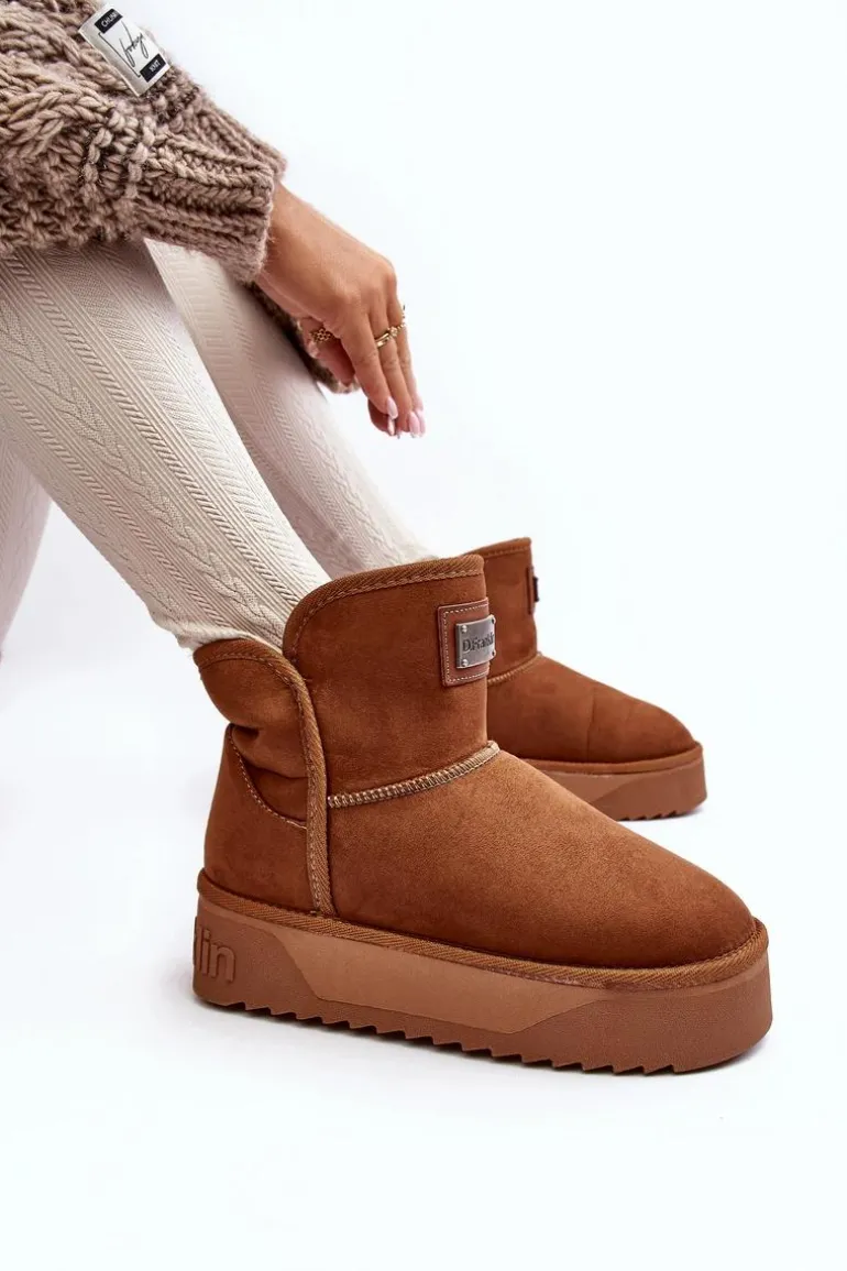 Wegańskie Śniegowce Na Platformie D.Franklin DFSH371004 Brązowe