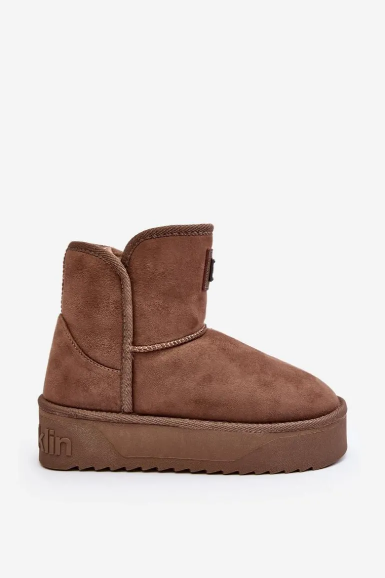 Wegańskie Śniegowce Na Platformie D.Franklin DFSH371004 Ciemnobeżowe