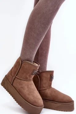 Wegańskie Śniegowce Na Platformie D.Franklin DFSH371004 Ciemnobeżowe