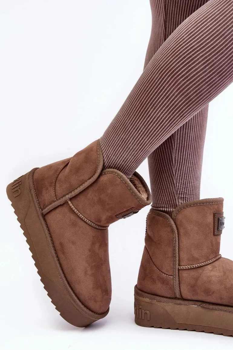 Wegańskie Śniegowce Na Platformie D.Franklin DFSH371004 Ciemnobeżowe