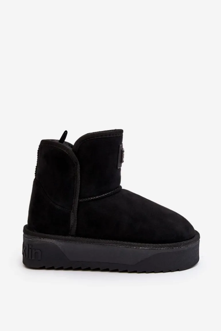 Wegańskie Wodoodporne Śniegowce Na Platformie D.Franklin DFSH371004 Czarne