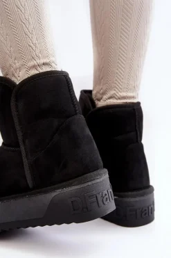 Wegańskie Wodoodporne Śniegowce Na Platformie D.Franklin DFSH371004 Czarne