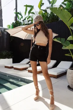 Wiązane Sandały Na Wysokim Koturnie Beżowe Lendy