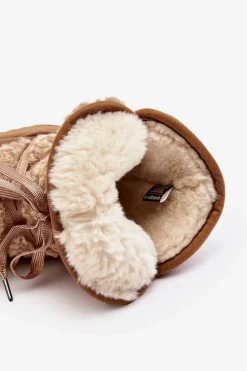 Wodoodporne Śniegowce Na Platformie Wegańskie D.Franklin DFSH370004 Brązowe