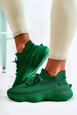 Wsuwane Buty Sportowe Damskie Zielone Dalmiro