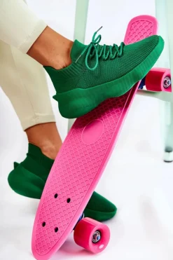 Wsuwane Buty Sportowe Damskie Zielone Dalmiro