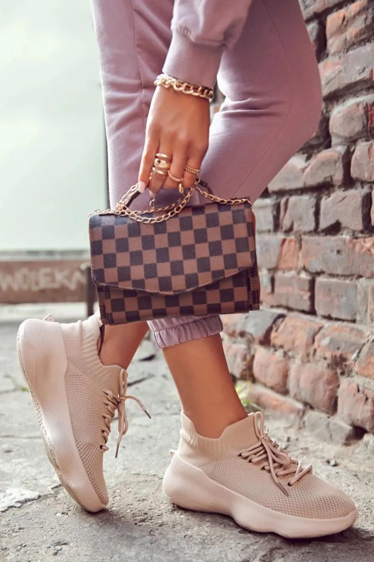 Wsuwane Buty Sportowe Damskie Beżowe Dalmiro