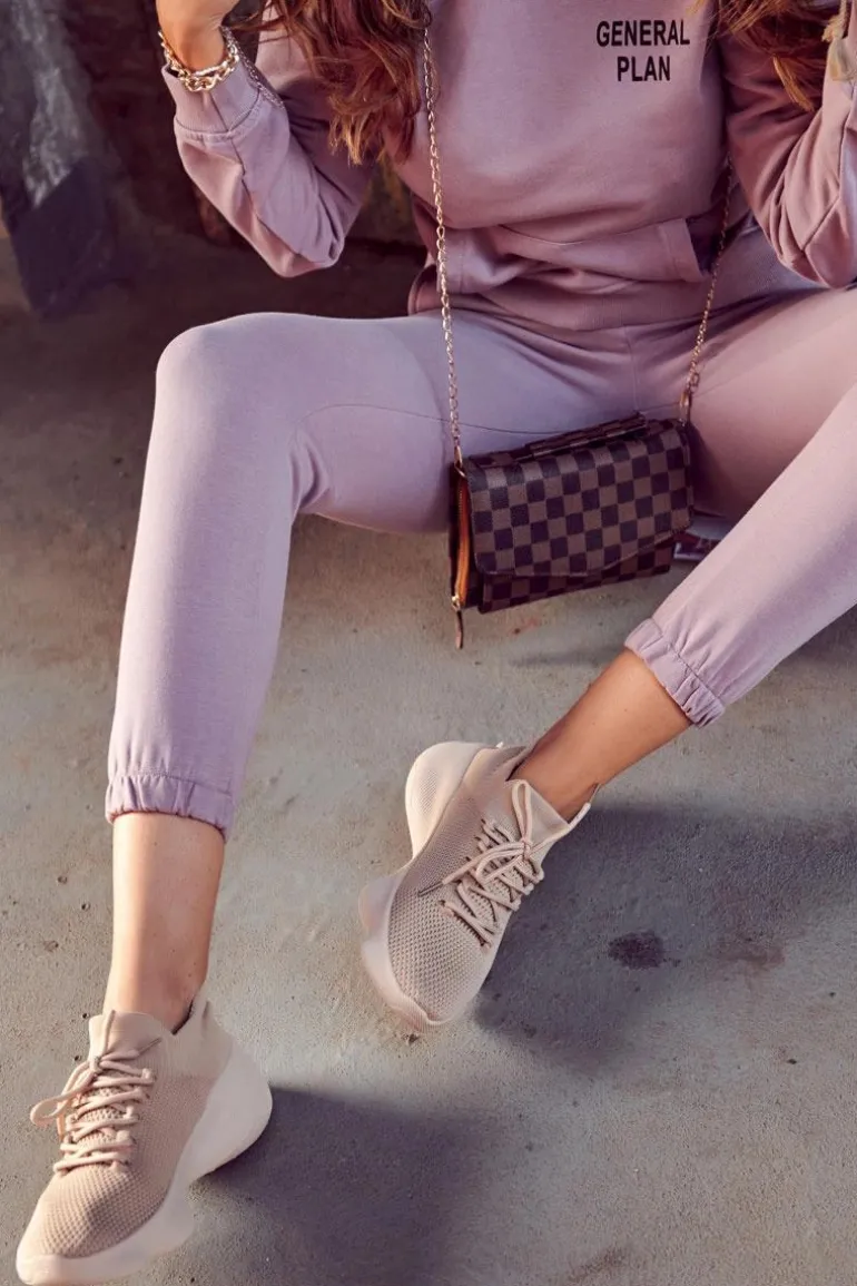 Wsuwane Buty Sportowe Damskie Beżowe Dalmiro