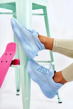 Wsuwane Buty Sportowe Damskie Jasnoniebieskie Dalmiro