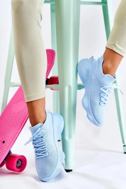 Wsuwane Buty Sportowe Damskie Jasnoniebieskie Dalmiro