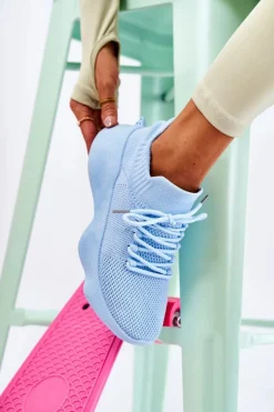 Wsuwane Buty Sportowe Damskie Jasnoniebieskie Dalmiro