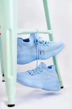 Wsuwane Buty Sportowe Damskie Jasnoniebieskie Dalmiro