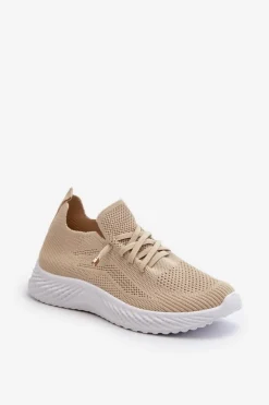 Wsuwane Buty Sportowe Damskie Beżowe Jagelia