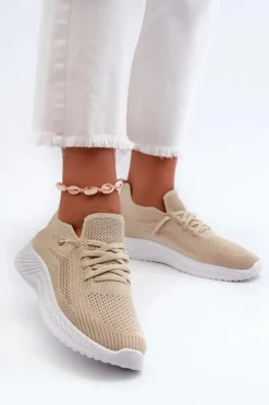 Wsuwane Buty Sportowe Damskie Beżowe Jagelia
