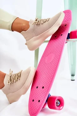 Wsuwane Buty Sportowe Damskie Jasnobeżowe Dalmiro