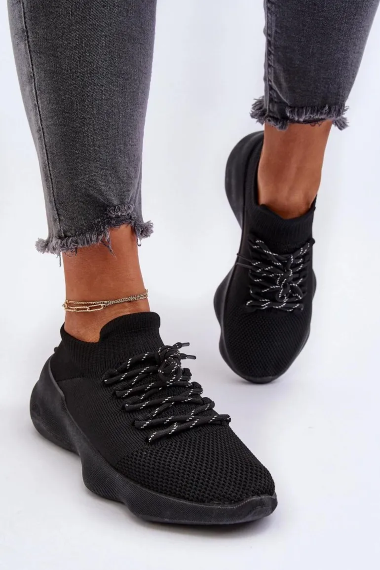 Wsuwane Buty Sportowe Damskie Czarne Juhitha