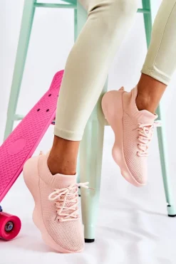 Wsuwane Buty Sportowe Damskie Różowe Dalmiro