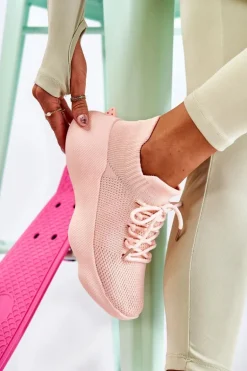 Wsuwane Buty Sportowe Damskie Różowe Dalmiro