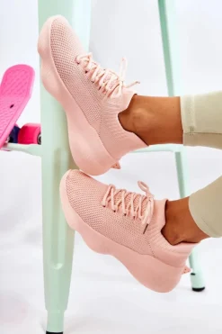 Wsuwane Buty Sportowe Damskie Różowe Dalmiro