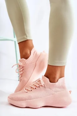 Wsuwane Buty Sportowe Damskie Różowe Dalmiro