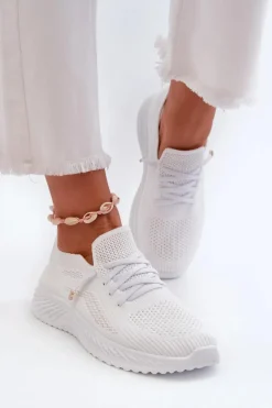 Wsuwane Buty Sportowe Damskie Białe Jagelia