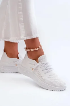 Wsuwane Buty Sportowe Damskie Białe Jagelia