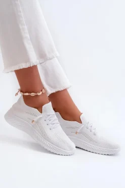 Wsuwane Buty Sportowe Damskie Białe Jagelia