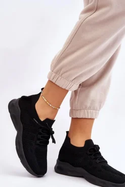 Wsuwane Damskie Buty Sportowe Czarne Ellison