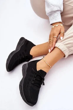 Wsuwane Damskie Buty Sportowe Czarne Ellison