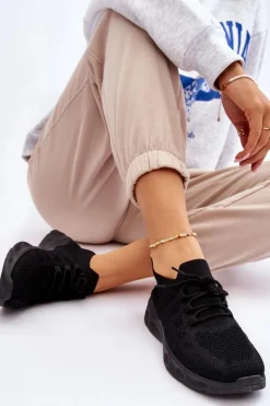 Wsuwane Damskie Buty Sportowe Czarne Ellison