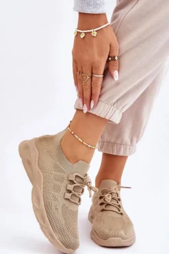 Wsuwane Damskie Buty Sportowe Beżowe Ellison