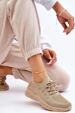 Wsuwane Damskie Buty Sportowe Beżowe Ellison