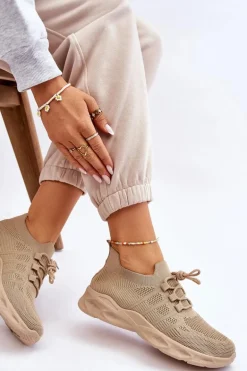 Wsuwane Damskie Buty Sportowe Beżowe Ellison