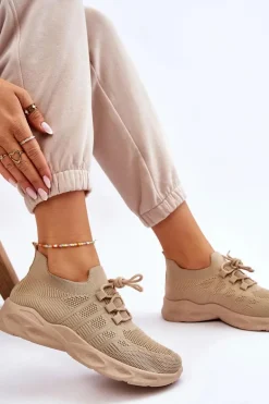 Wsuwane Damskie Buty Sportowe Beżowe Ellison