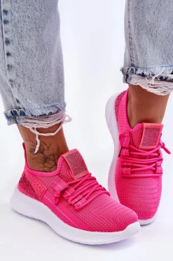 Wsuwane Damskie Buty Sportowe Neonowy Róż Hold Me!