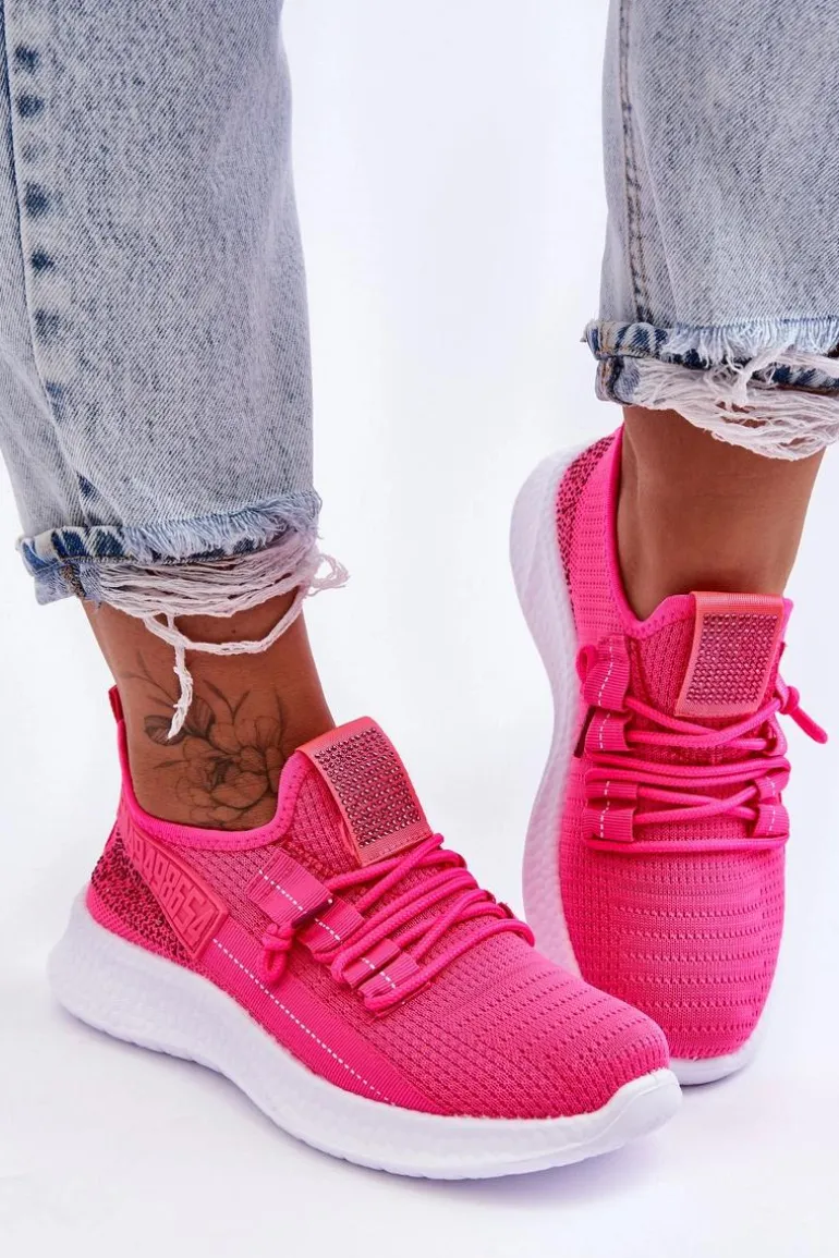 Wsuwane Damskie Buty Sportowe Neonowy Róż Hold Me!