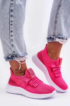 Wsuwane Damskie Buty Sportowe Neonowy Róż Hold Me!