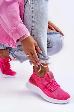 Wsuwane Damskie Buty Sportowe Neonowy Róż Hold Me!