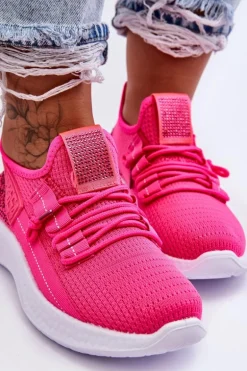Wsuwane Damskie Buty Sportowe Neonowy Róż Hold Me!