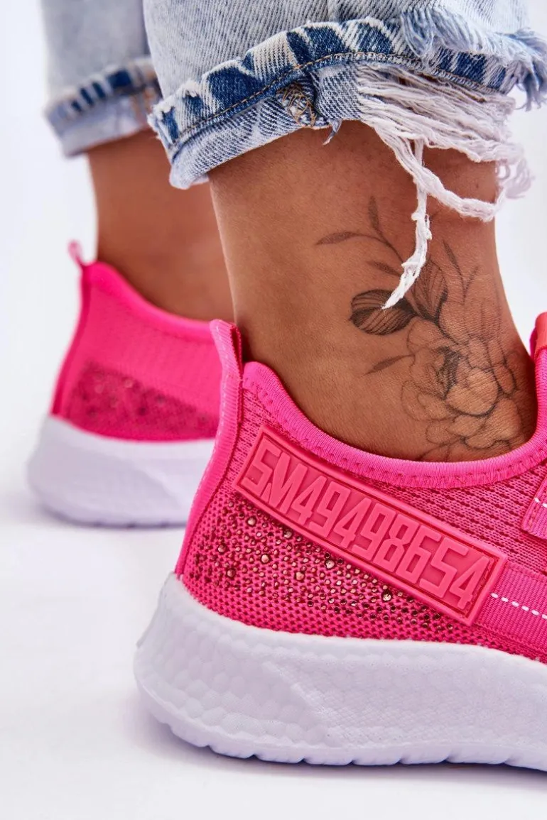 Wsuwane Damskie Buty Sportowe Neonowy Róż Hold Me!