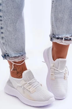 Wsuwane Damskie Buty Sportowe Białe Hold Me!