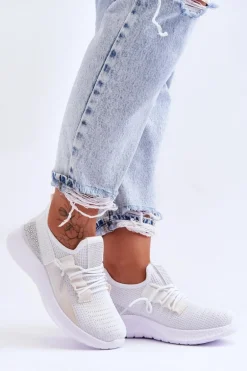 Wsuwane Damskie Buty Sportowe Białe Hold Me!