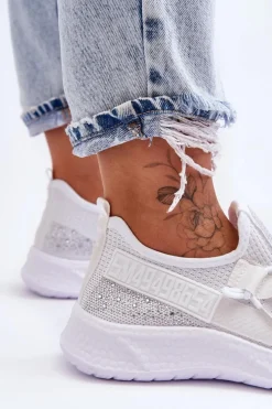 Wsuwane Damskie Buty Sportowe Białe Hold Me!